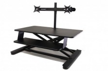 Elevar Maxishift. Dual X Stand. Twin Monitor Arm. Black Or White